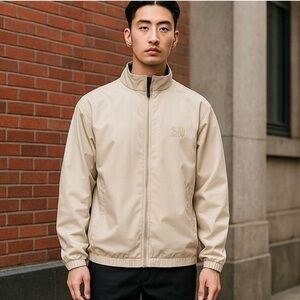 CUTTER & BUCK Men's XL Beige Light Jacket Water Resistant Golf 3M Championship